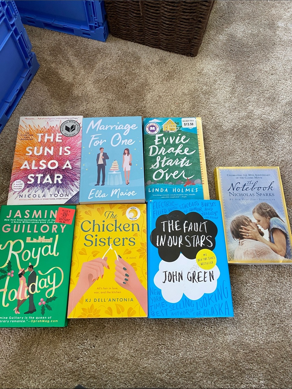 Bundle of 7 Contemporary Fiction & Romance Paperback Books - Colorful Covers